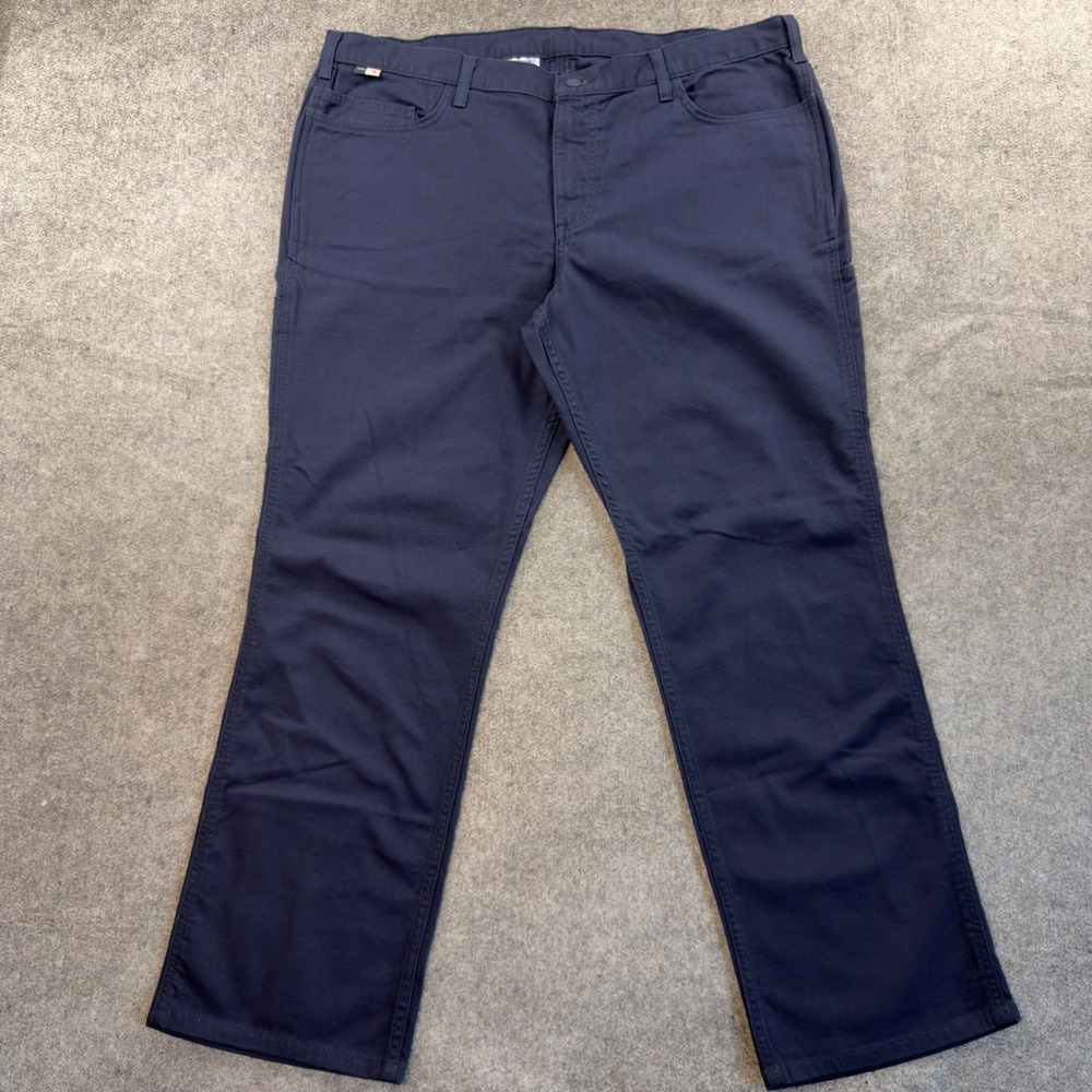 Carhartt Flame Resistant FR Work Pants Mens 40x29 Navy Blue Original Fit Utility
